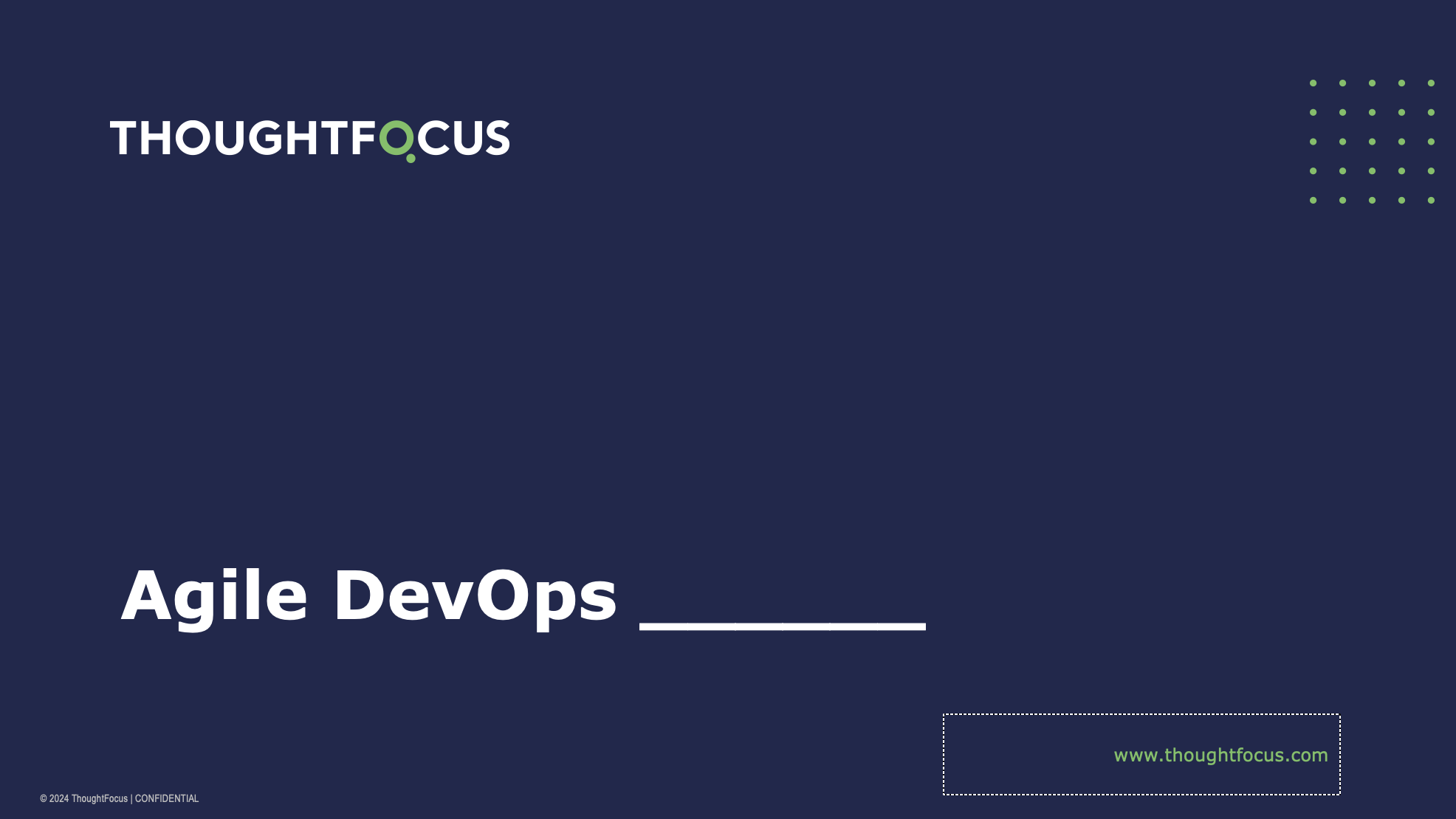 3. ThoughtFocus Presentation Slides: Agile DevOps thumbnail